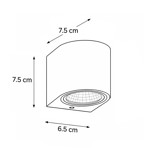 Imagen de Aplique LED 3w Cálido Direccional Negro 6.5x7.5x7.5cm H