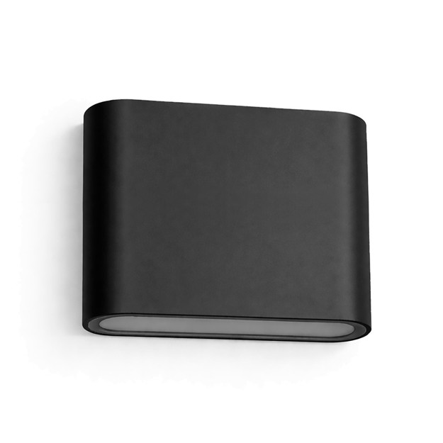 Imagen de Aplique LED Bidireccional 6w Cálido Lennon Negro 11x3x9cm H