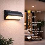 Imagen de Aplique LED 16w Cálido Curvo Negro 26x12x12.5cm H