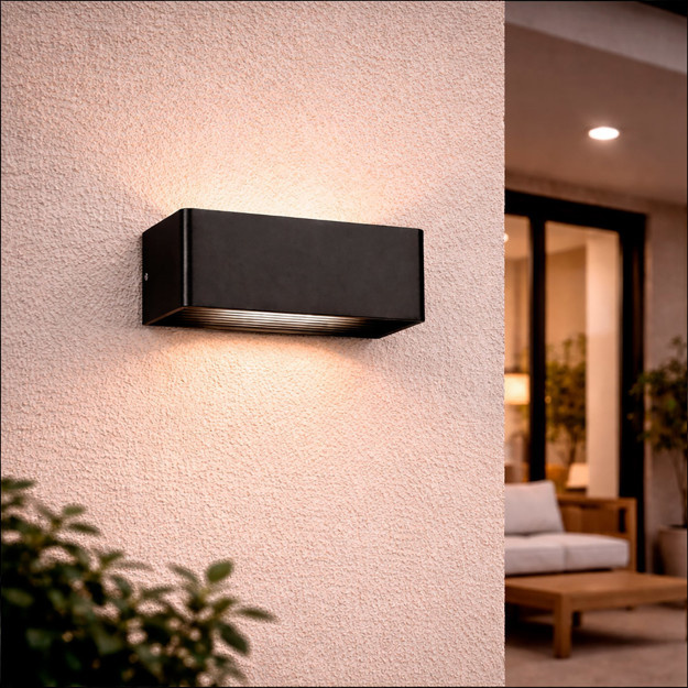 Imagen de Aplique LED Bidireccional 6w Cálido Tauro Negro 20x10x8cm H