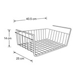 Imagen de CESTA Colgante p/estante Negro 40.5x25x14cm H