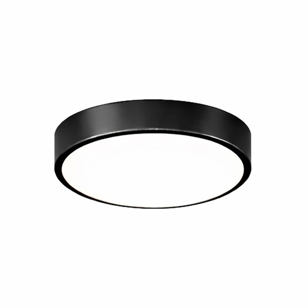 Imagen de PLAFON LED 12w Flat negro Ø23cm