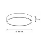 Imagen de PLAFON LED 12w Flat negro Ø23cm