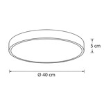 Imagen de PLAFON LED 24w Flat Oro Ø40cm