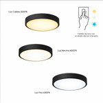 Imagen de PLAFON LED 12w Flat negro Ø23cm