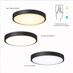 Imagen de PLAFON LED 24w Flat Negro Ø40cm