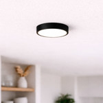 Imagen de PLAFON LED 12w Flat negro Ø23cm