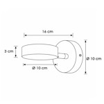 Imagen de Aplique 1 LED 5w Cálido Glam Oro Mate