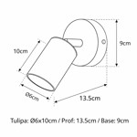 Imagen de Spot 1 Luz Gu10 Canon Negro