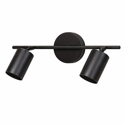 Imagen de Spot 2 Luces Gu10 Canon Negro