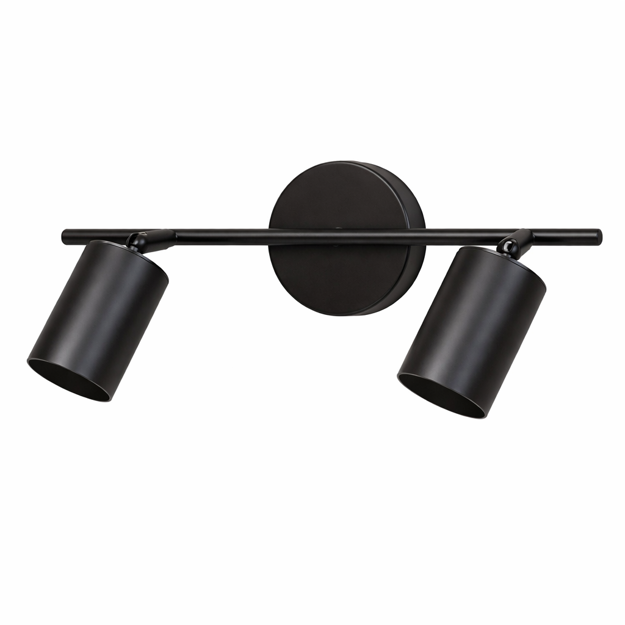 Imagen de Spot 2 Luces Gu10 Canon Negro