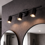 Imagen de Spot 3 Luces Gu10 Canon Negro