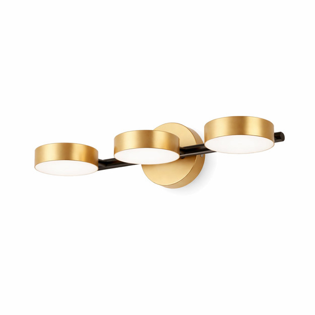 Imagen de Aplique 3 Luces LED 15w Cálido Glam Oro Mate