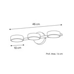 Imagen de Aplique 3 Luces LED 15w Cálido Glam Oro Mate