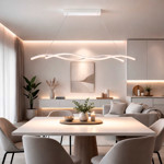 Imagen de Colgante LED 26w Wave Blanco 90cm