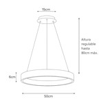Imagen de Colgante LED 40w UFO Gris 3 Tonalidades Ø50cm