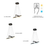 Imagen de Colgante LED 35w Ring Negro 3 Tonalidades Ø20/40cm