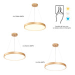 Imagen de Colgante LED 30w Flat Oro Mate 3 Tonalidades Ø50x5cm H