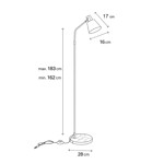 Imagen de Lampara de Pie Foco Oro 160 a 180cm H