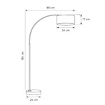 Imagen de Lampara de Pie Arco Negro 185cm H