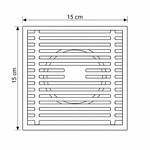 Imagen de Rejilla Desagüe Cromada 15x15cm c/Válvula anti-olor