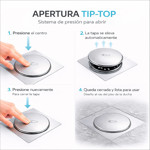 Imagen de Rejilla Ciega TipTop Cromada 15x15cm