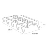 Imagen de Cuelga tazas x10 Blanco 15.5x28.5x3.5cm H