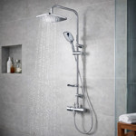 Imagen de PANEL Barral Columna CROMO con Telefono y Roseta 1m