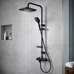 Imagen de PANEL Barral Columna NEGRO con Telefono y Roseta 1m