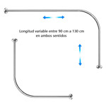 Imagen de Barral Curvo Extensible Acero 90-130cm