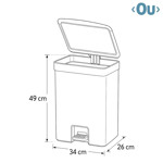 Imagen de Cesto de Residuos con Pedal 30L BLANCO Ou TRIUM