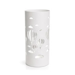 Imagen de PARAGÜERO Metálico c/Diseño Nube/Gotas Ø20x49cm H Blanco o Negro