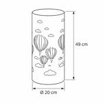 Imagen de PARAGÜERO Metálico c/Diseño Nube/Gotas Ø20x49cm H Blanco o Negro