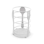 Imagen de Portacubiertos Blanco Metálico  (Ø 10cm * 16.5cm H )