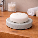 Imagen de Jabonera Gris Cerámica 12.5x9x3cm H