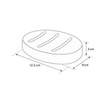 Imagen de Jabonera Gris Cerámica 12.5x9x3cm H