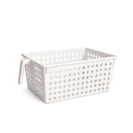 Imagen de CANASTO Calado c/Manija Blanco 34x22x14cm
