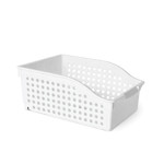 Imagen de CANASTO Calado c/Ruedas Blanco 30x20x13cm