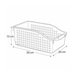 Imagen de CANASTO Calado c/Ruedas Blanco 30x20x13cm