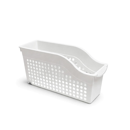 Imagen de CANASTO Calado c/Ruedas Blanco 37.3x13x20cm