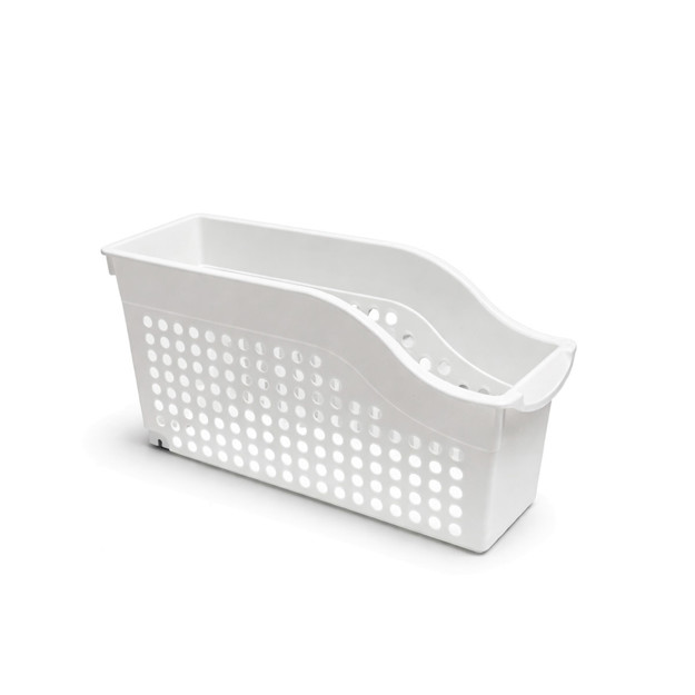 Imagen de CANASTO Calado c/Ruedas Blanco 37.3x13x20cm