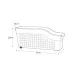 Imagen de CANASTO Calado c/Ruedas Blanco 37.3x13x20cm