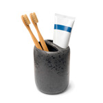 Imagen de Portacepillos Negro Cerámica Ø7x10cm H