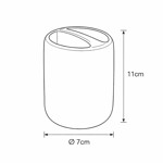 Imagen de Portacepillos Negro Cerámica Ø7x10cm H