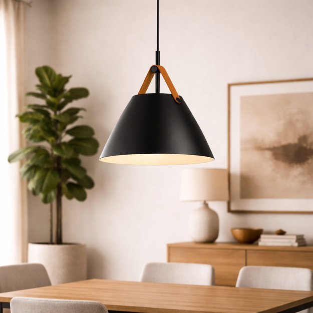 Imagen de Colgante 1 Luz E27 Lars Negro Ø27x28cm H