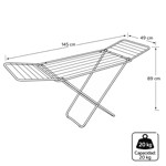 Imagen de Tendedero de Piso c/Alas Utilaco Negro 1.45x49x89cm h