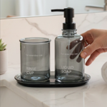 Imagen de Set de Baño Vidrio Deco 3 Pzas. ( 4 tonos )