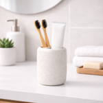 Imagen de Portacepillos Blanco Cerámica Ø7x10cm H