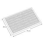 Imagen de FELPUDO 45x75cm Negro c/Goma Franjas Gris Oscuro