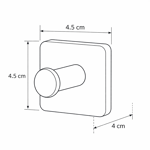 Imagen de Percha Adhesiva 1 Gancho Negro Bambu